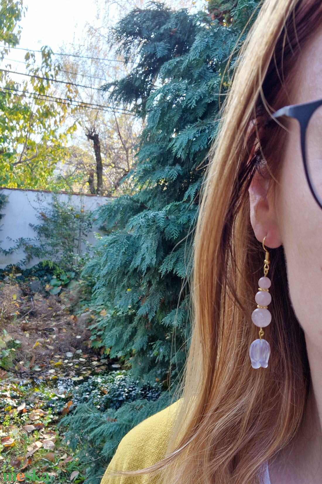 Lélekvirág  - ékszer - fülbevaló - lógó fülbevaló - Meska.hu