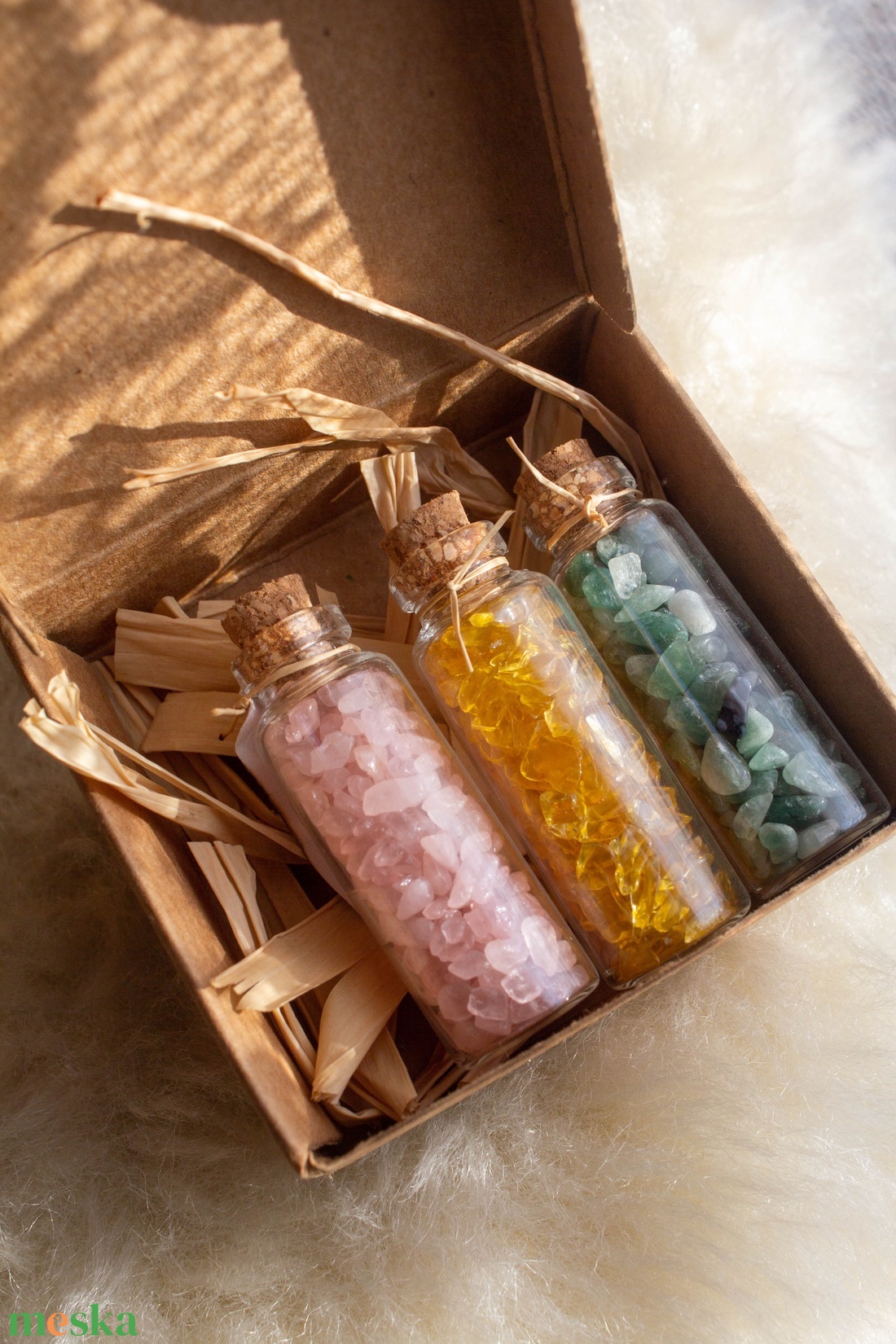 2026 ásvány üvegcse csomag - a Tűz Ló éve - otthon & életmód - dekoráció - dísztárgy - Meska.hu