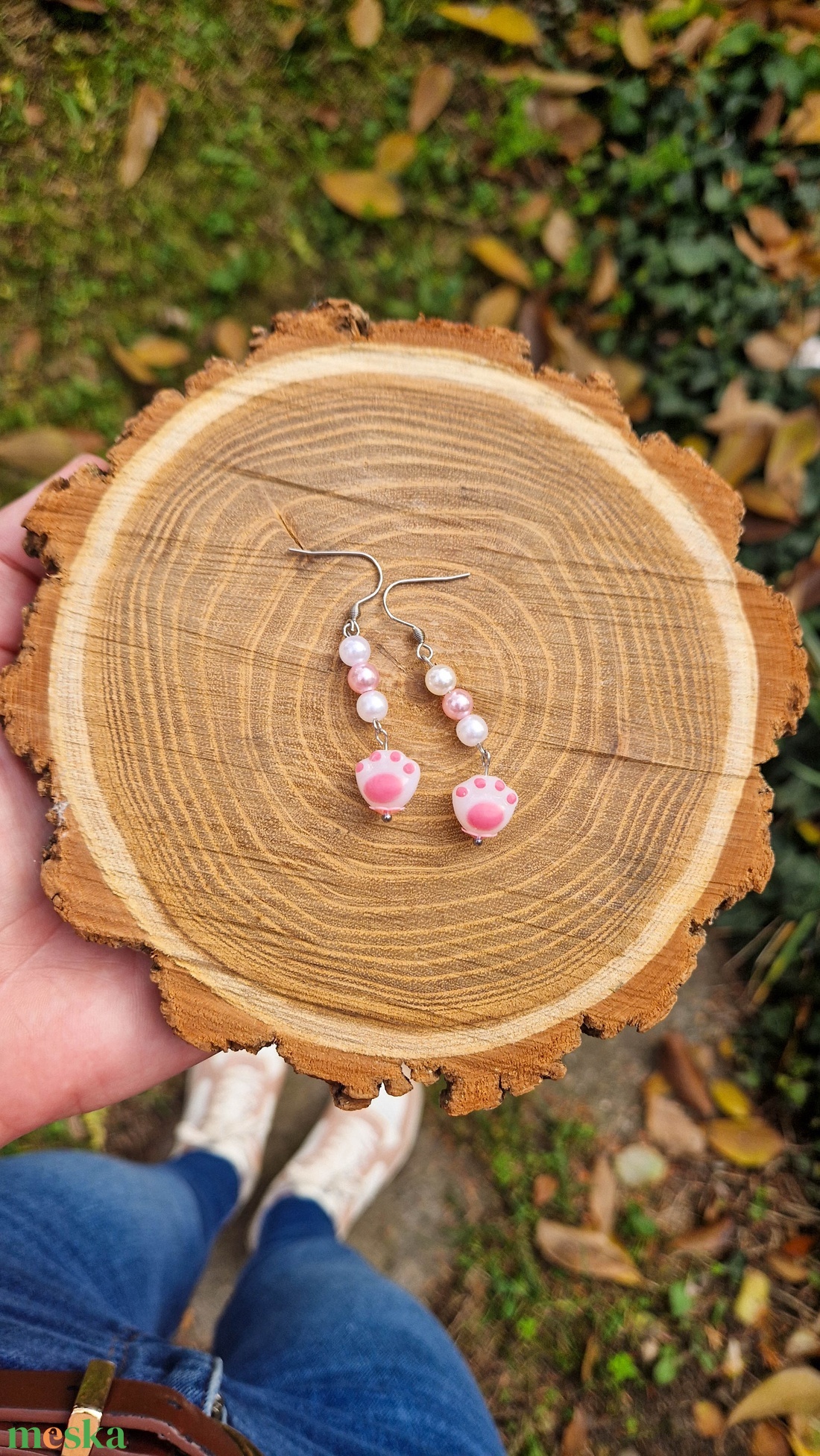 Tappancsos fülbevaló - ékszer - fülbevaló - lógó fülbevaló - Meska.hu