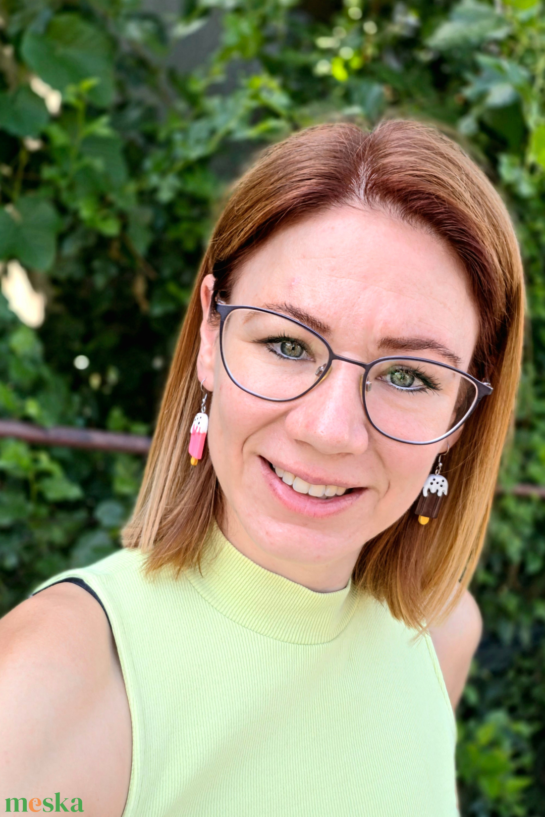 Jégkrém fülbevaló - ékszer - fülbevaló - lógó fülbevaló - Meska.hu