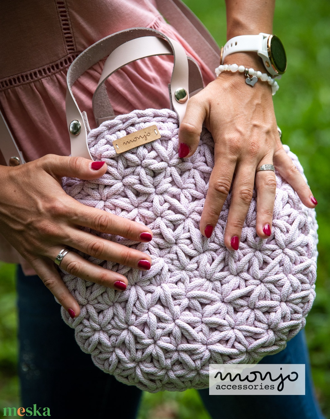 �Bella horgolt kézi- és crossbody táska - táska & tok - kézitáska & válltáska - vállon átvethető táska - Meska.hu