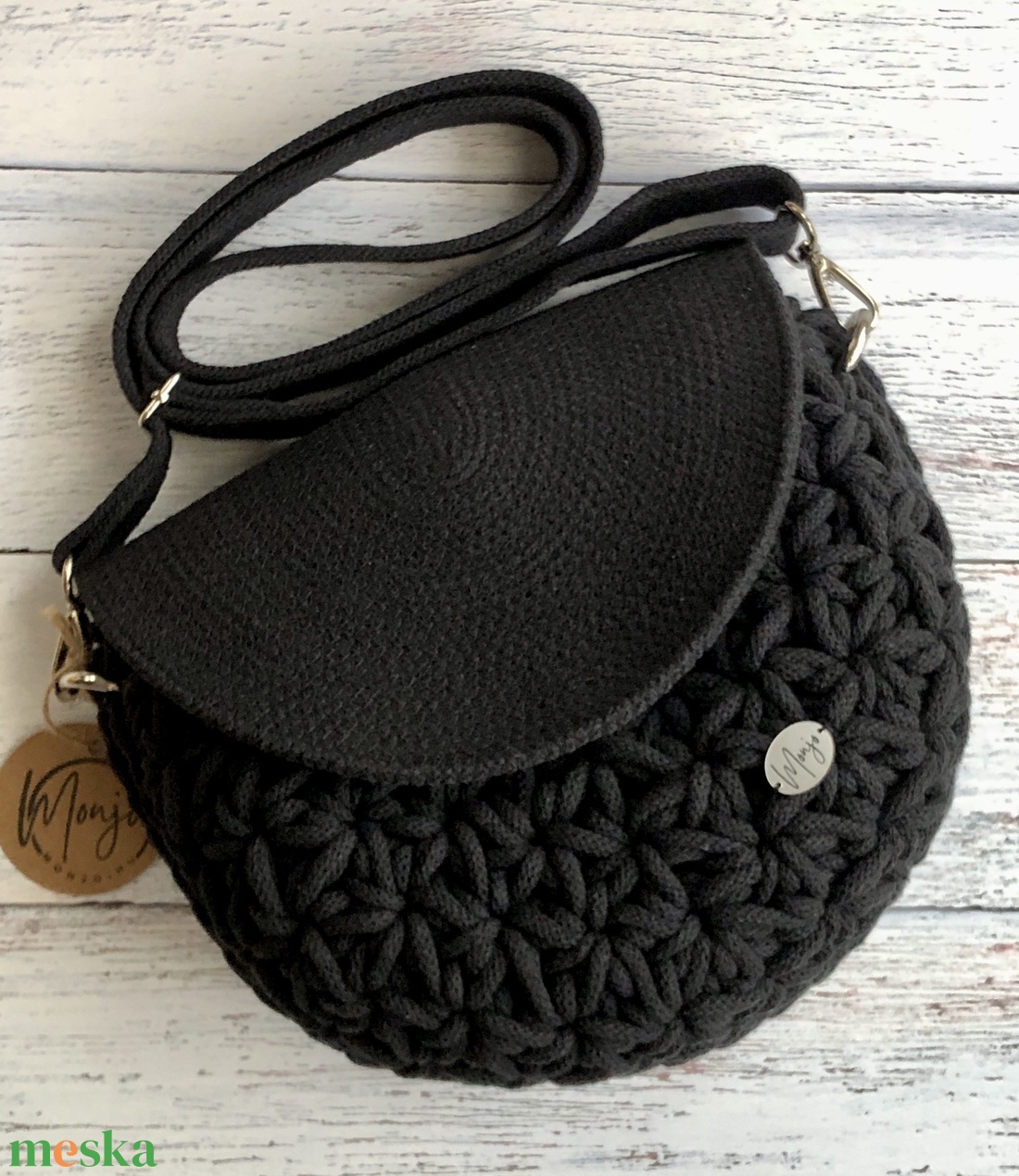 'Jolanda' horgolt kézi- és crossbody táska - táska & tok - kézitáska & válltáska - vállon átvethető táska - Meska.hu