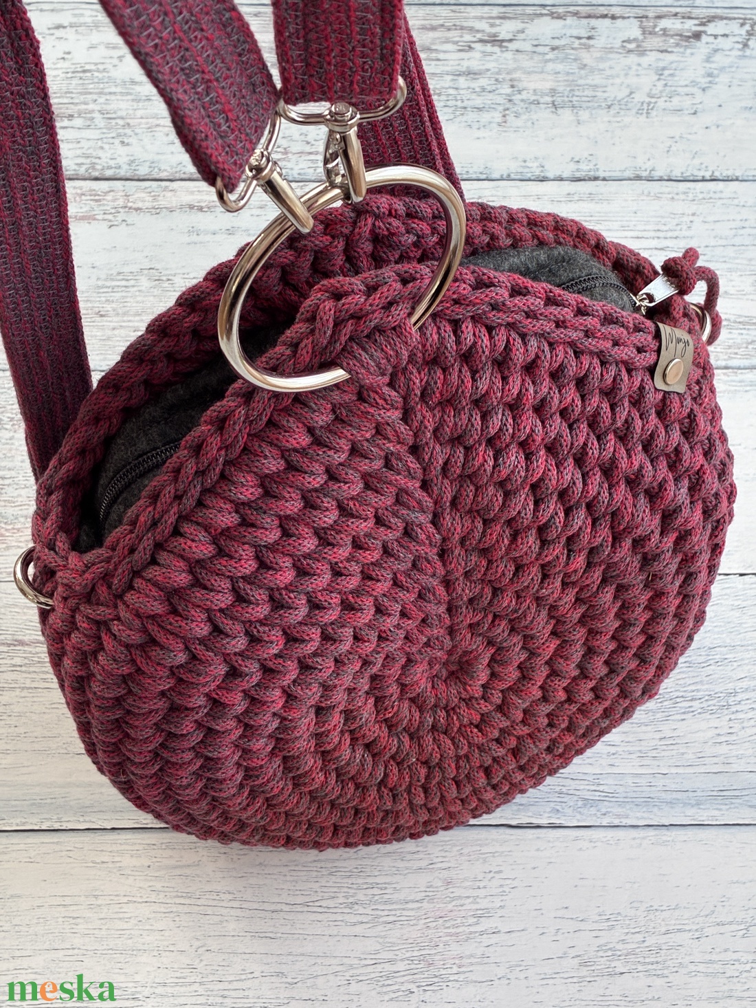 'Virginia' csepp alakú horgolt hátitáska - táska & tok - hátizsák - hátizsák - Meska.hu