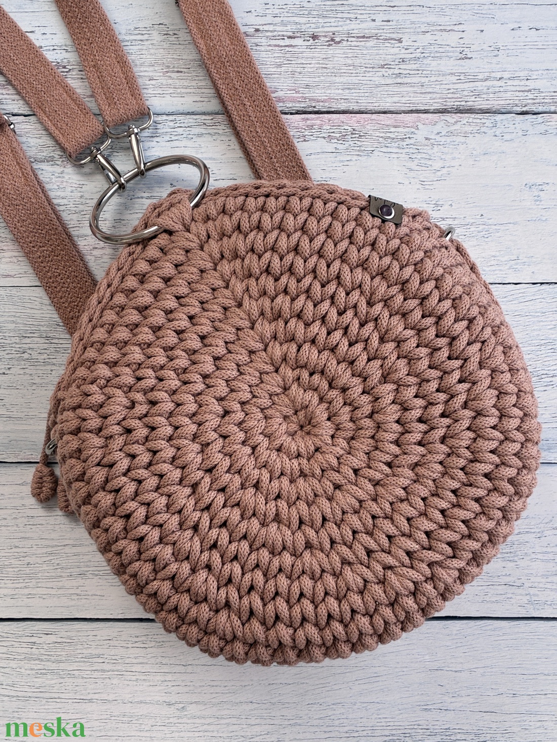 'Virginia' csepp alakú horgolt hátitáska - táska & tok - hátizsák - hátizsák - Meska.hu