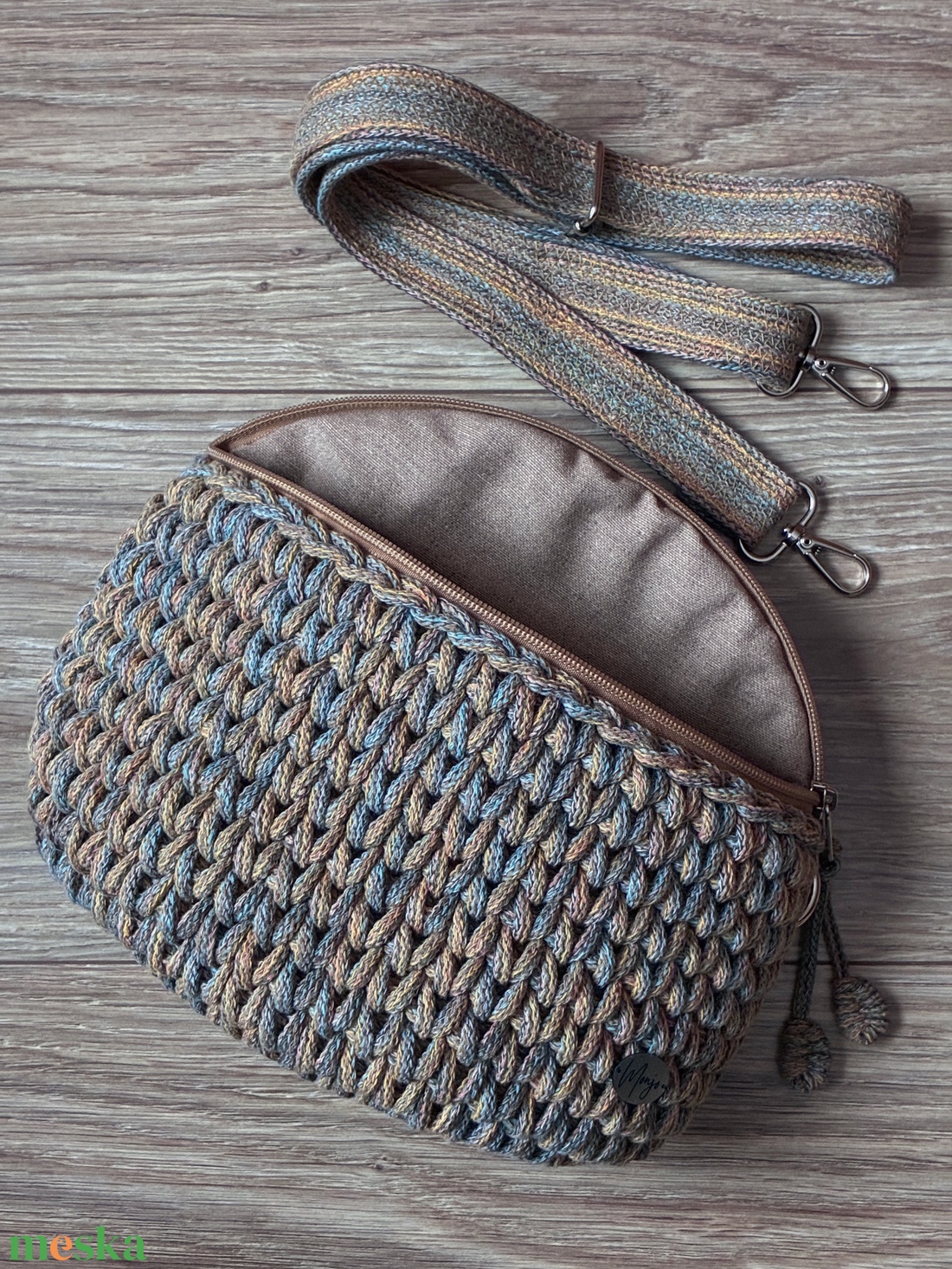 'Emese' horgolt övtáska - táska & tok - övtáska - Meska.hu
