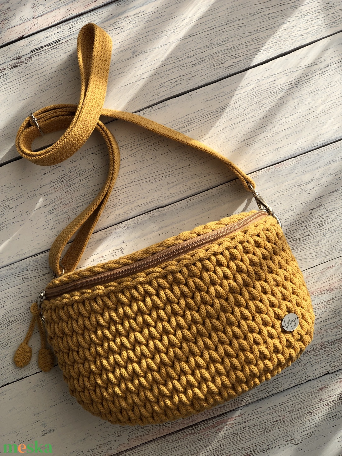 'Emese' horgolt övtáska - táska & tok - övtáska - Meska.hu