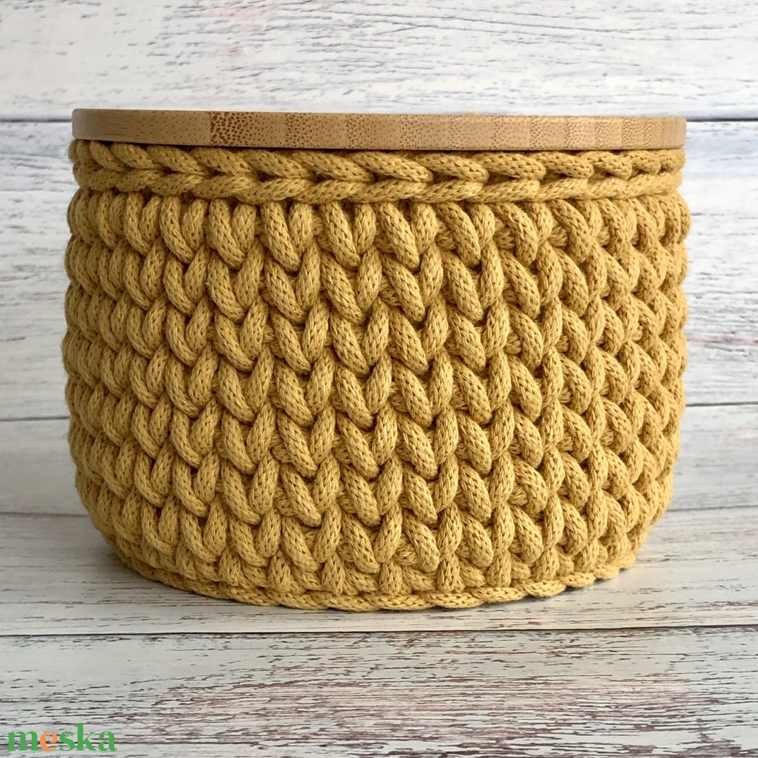 'Naomi' horgolt tároló - otthon & életmód - tárolás & rendszerezés - tárolókosár - Meska.hu