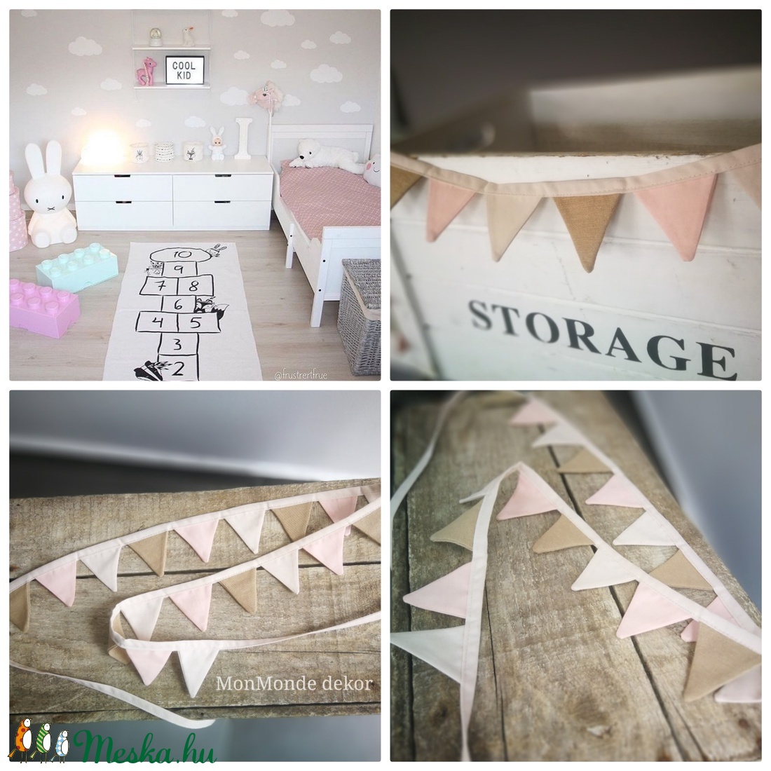 Mini Zászló füzér dekoráció -  - Meska.hu