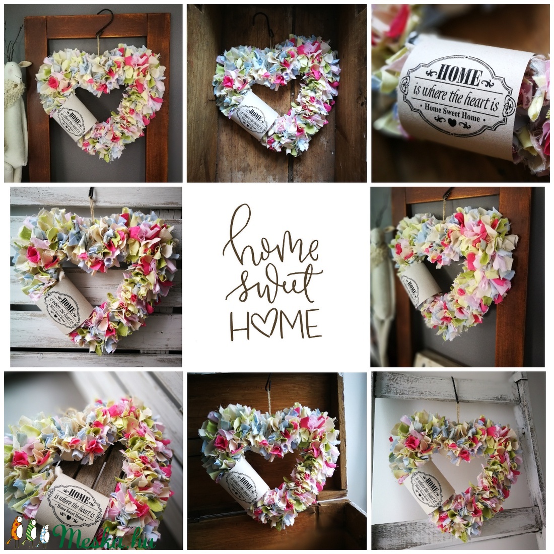 Tavaszi frissesség szív dekoráció  - otthon & életmód - dekoráció - Meska.hu