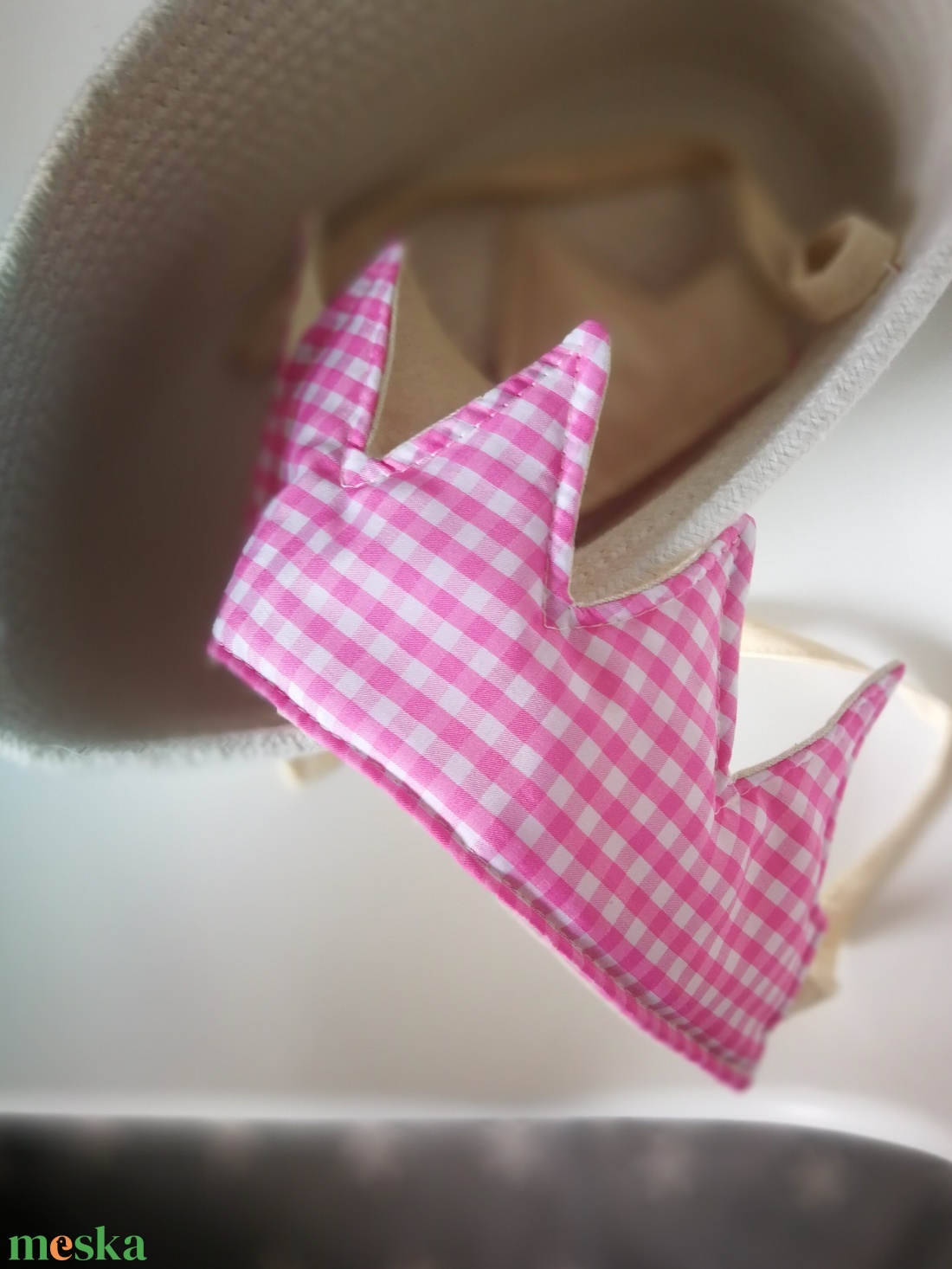 Textil korona, fejdísz - kockás  - játék & sport - szerepjáték - Meska.hu