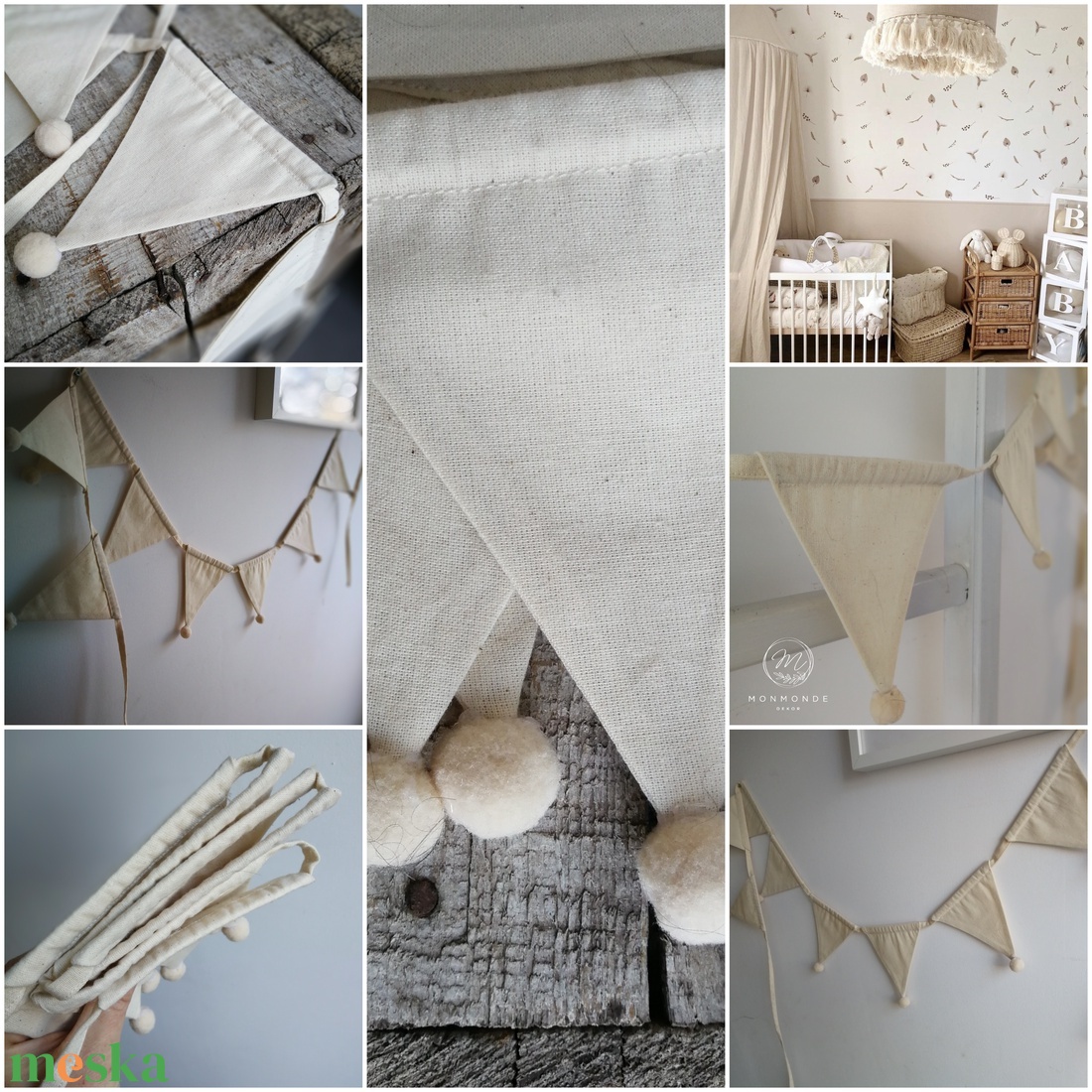 Textil girland dekoráció, 8 db húzogatható zászlóval - otthon & életmód - dekoráció - fali és függő dekoráció - függődísz - Meska.hu Textil girland dekoráció, 8 db húzogatható zászlóval - otthon & életmód - dekoráció - fali és függő dekoráció - függődísz - Meska.hu