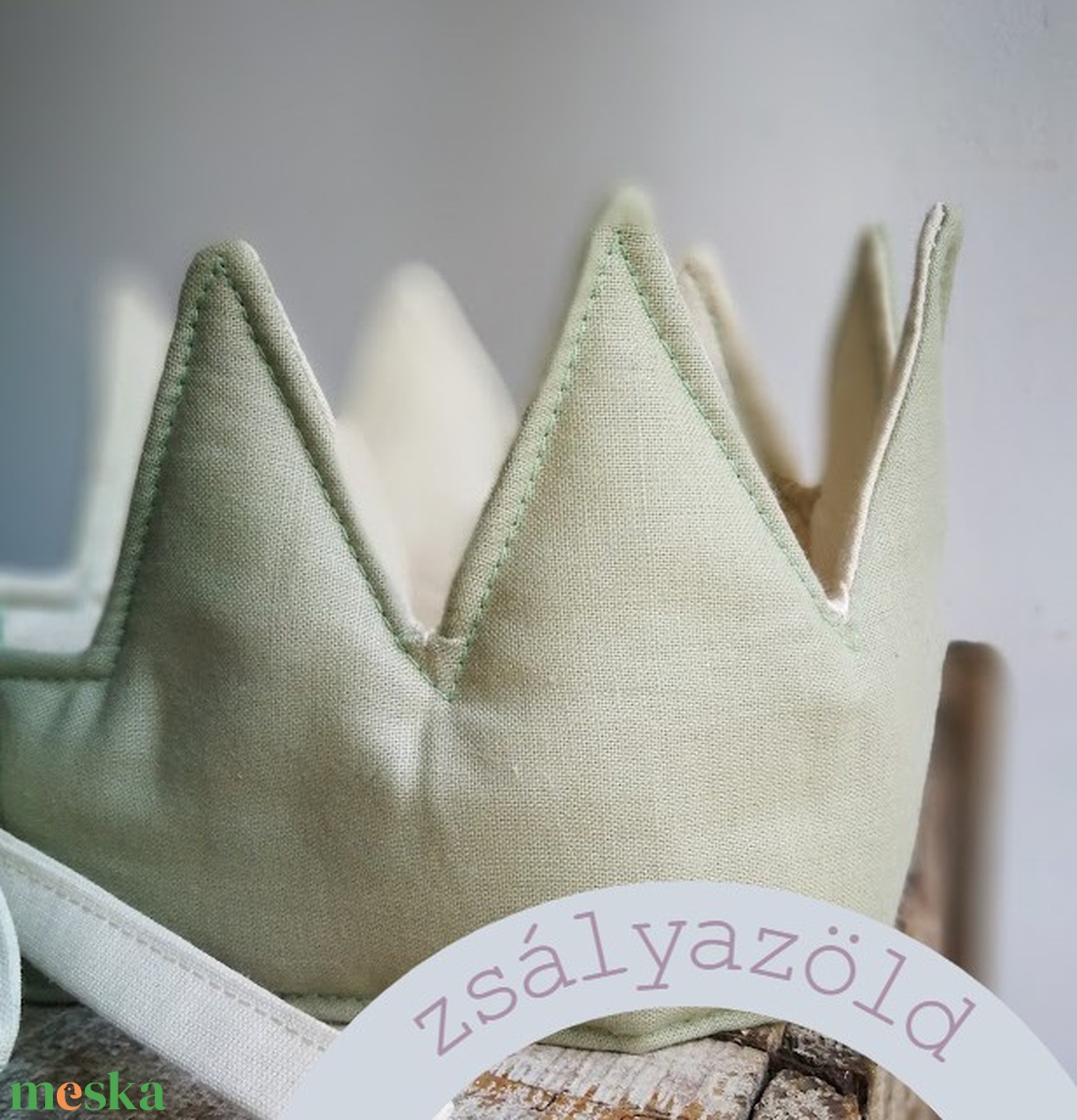 Textil korona, fejdísz - zsályazöld - játék & sport - szerepjáték - Meska.hu Textil korona, fejdísz - zsályazöld - játék & sport - szerepjáték - Meska.hu