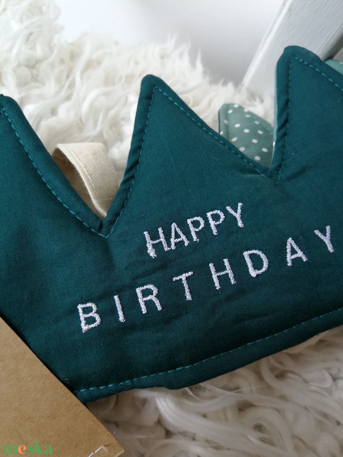AKCIÓS Textil korona, fejdísz - Happy Birthday - játék & sport - szerepjáték - Meska.hu