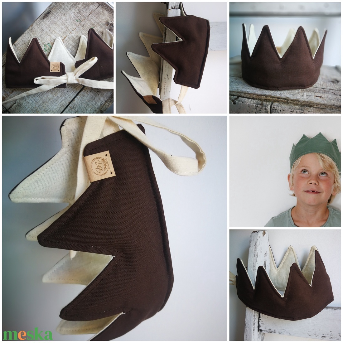 Korona, textil fejdísz - mackóbarna - játék & sport - szerepjáték - Meska.hu