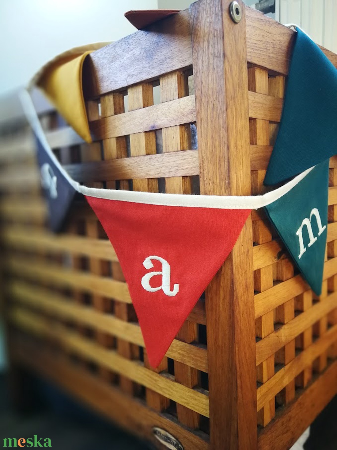 Zászlófüzér, Textil Girland Dekoráció - egyedi rendelés - otthon & életmód - babaszoba, gyerekszoba - babaszoba, gyerekszoba - Meska.hu