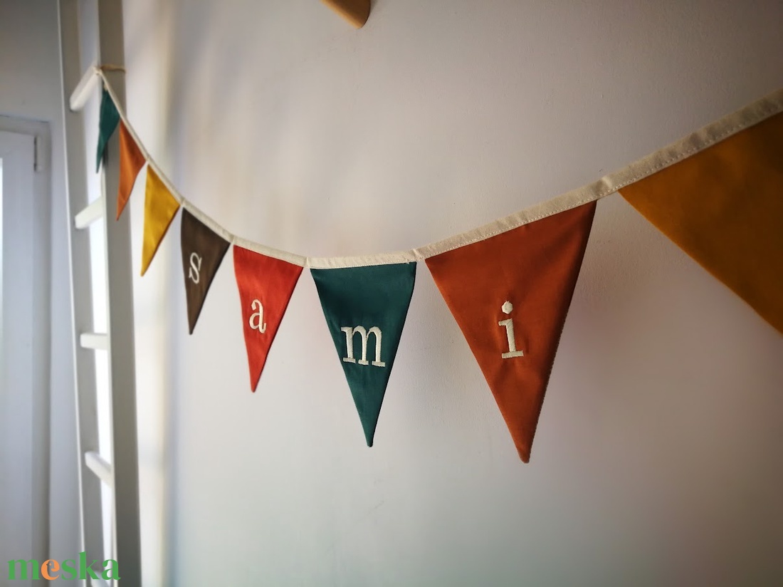 Zászlófüzér, Textil Girland Dekoráció - egyedi rendelés - otthon & életmód - babaszoba, gyerekszoba - babaszoba, gyerekszoba - Meska.hu