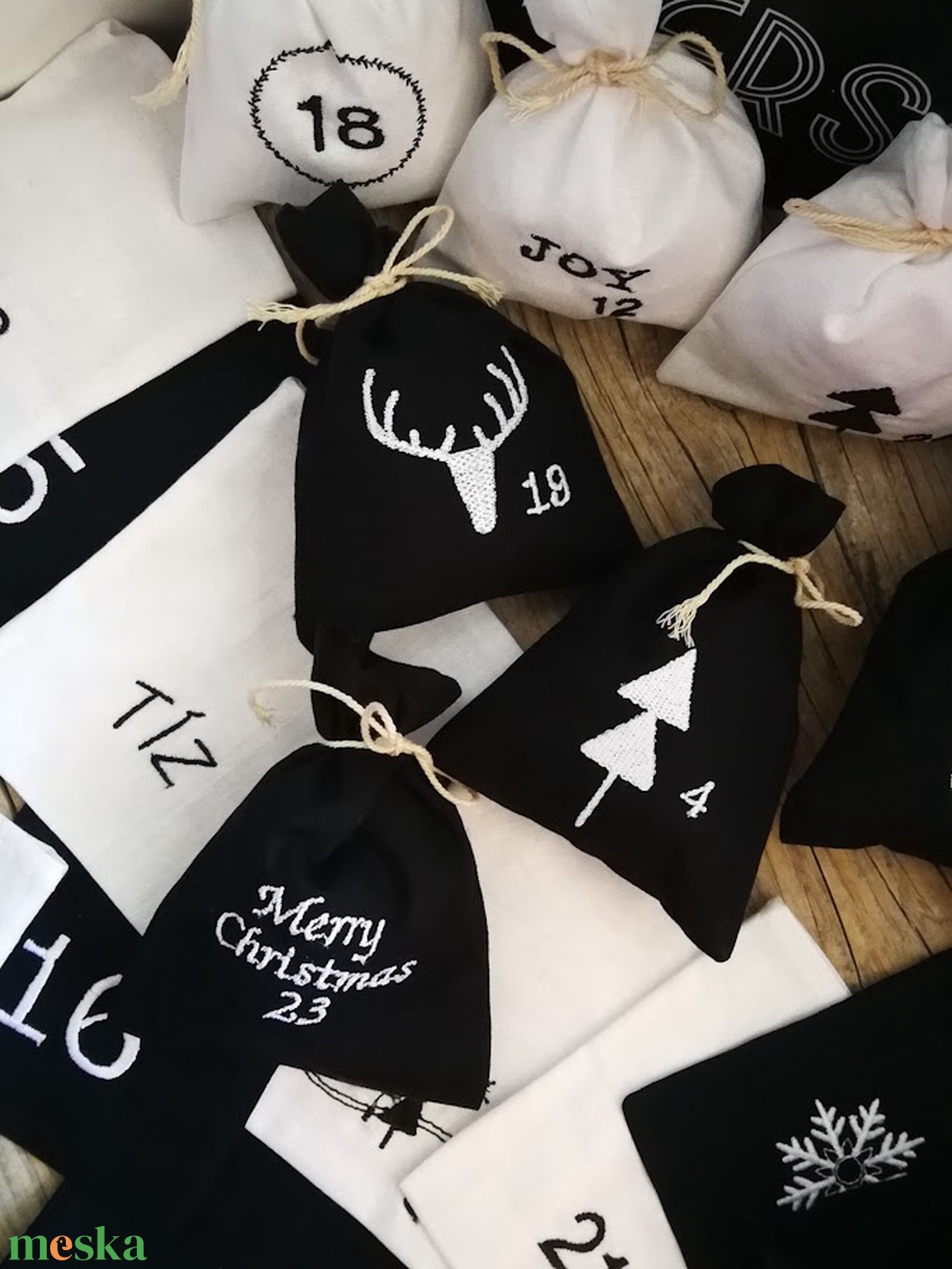 Adventi kalendárium szett, géppel hímzett skandináv - 24 darabos szett - karácsony - adventi díszek - adventi naptár - Meska.hu Adventi kalendárium szett, géppel hímzett skandináv - 24 darabos szett - karácsony - adventi díszek - adventi naptár - Meska.hu