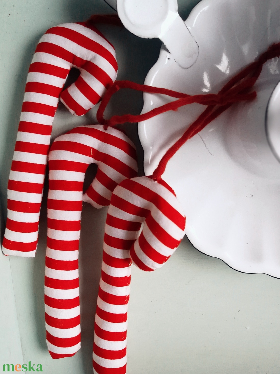 Cukorpálca karácsonyi függődísz dekoráció - 3 db  - karácsony - karácsonyi lakásdekoráció - karácsonyfadíszek - Meska.hu