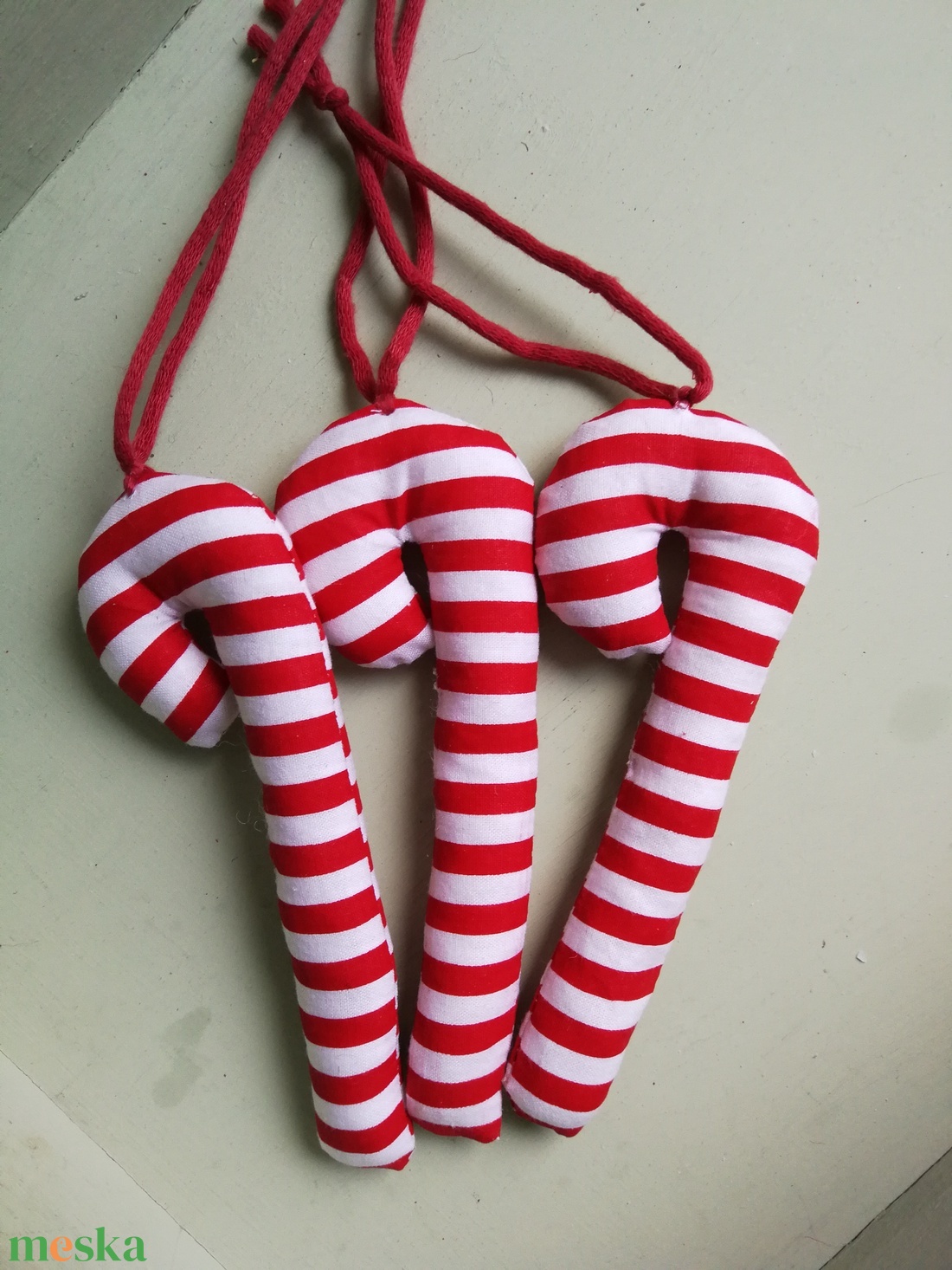 Cukorpálca karácsonyi függődísz dekoráció - 3 db  - karácsony - karácsonyi lakásdekoráció - karácsonyfadíszek - Meska.hu