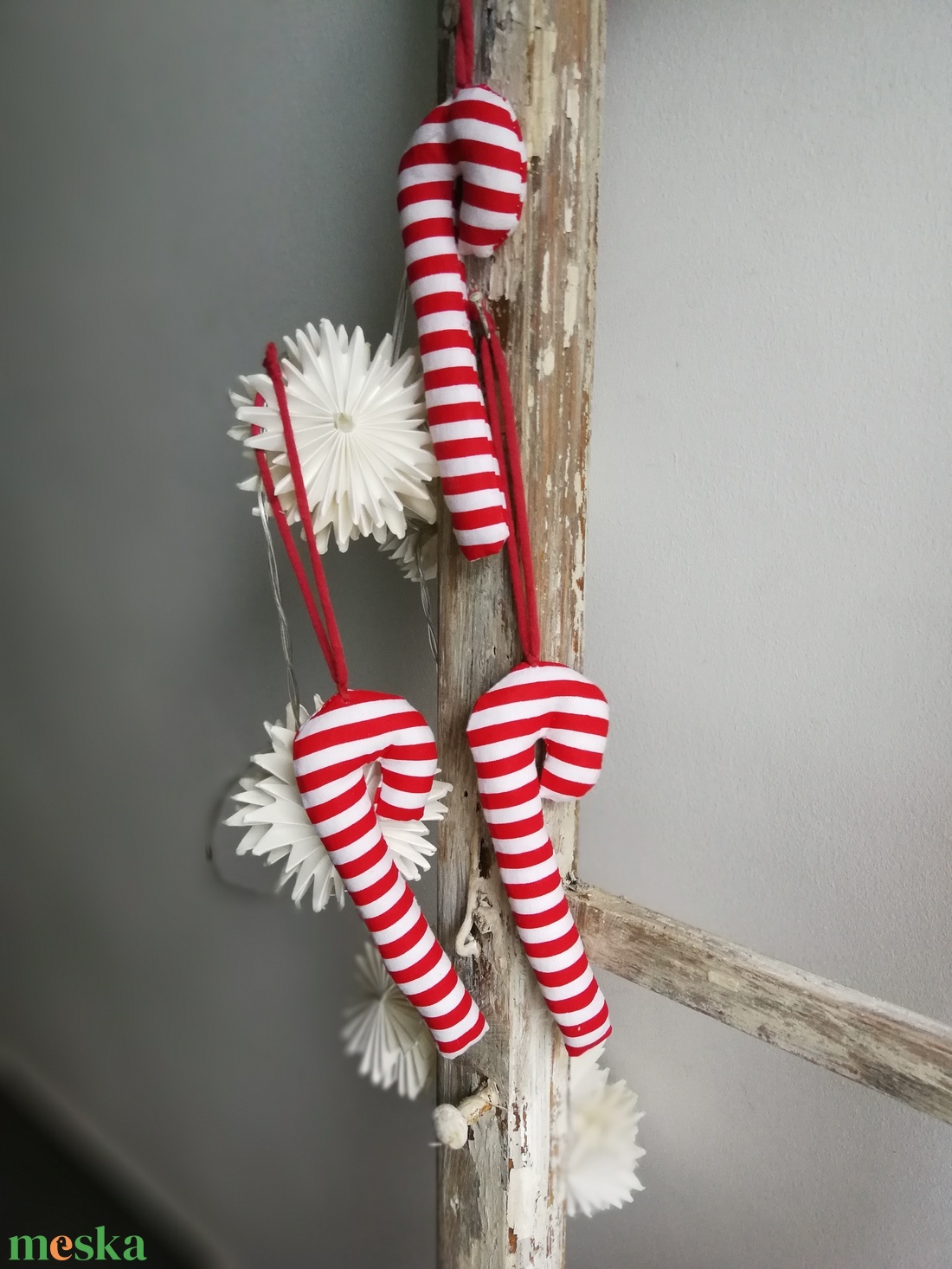 Cukorpálca karácsonyi függődísz dekoráció - 3 db  - karácsony - karácsonyi lakásdekoráció - karácsonyfadíszek - Meska.hu