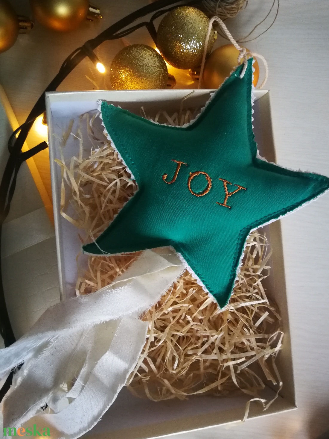 Bohém kézműves csillag dekoráció - karácsony - karácsonyi lakásdekoráció - karácsonyfadíszek - Meska.hu