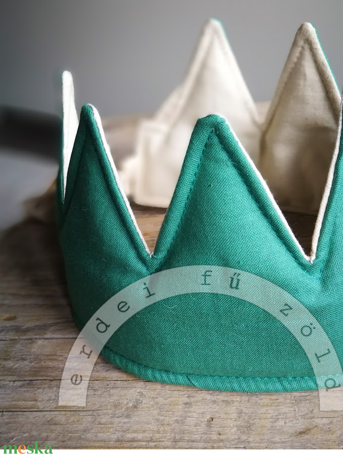 Textil korona, fejdísz - erdei fű - játék & sport - szerepjáték - Meska.hu