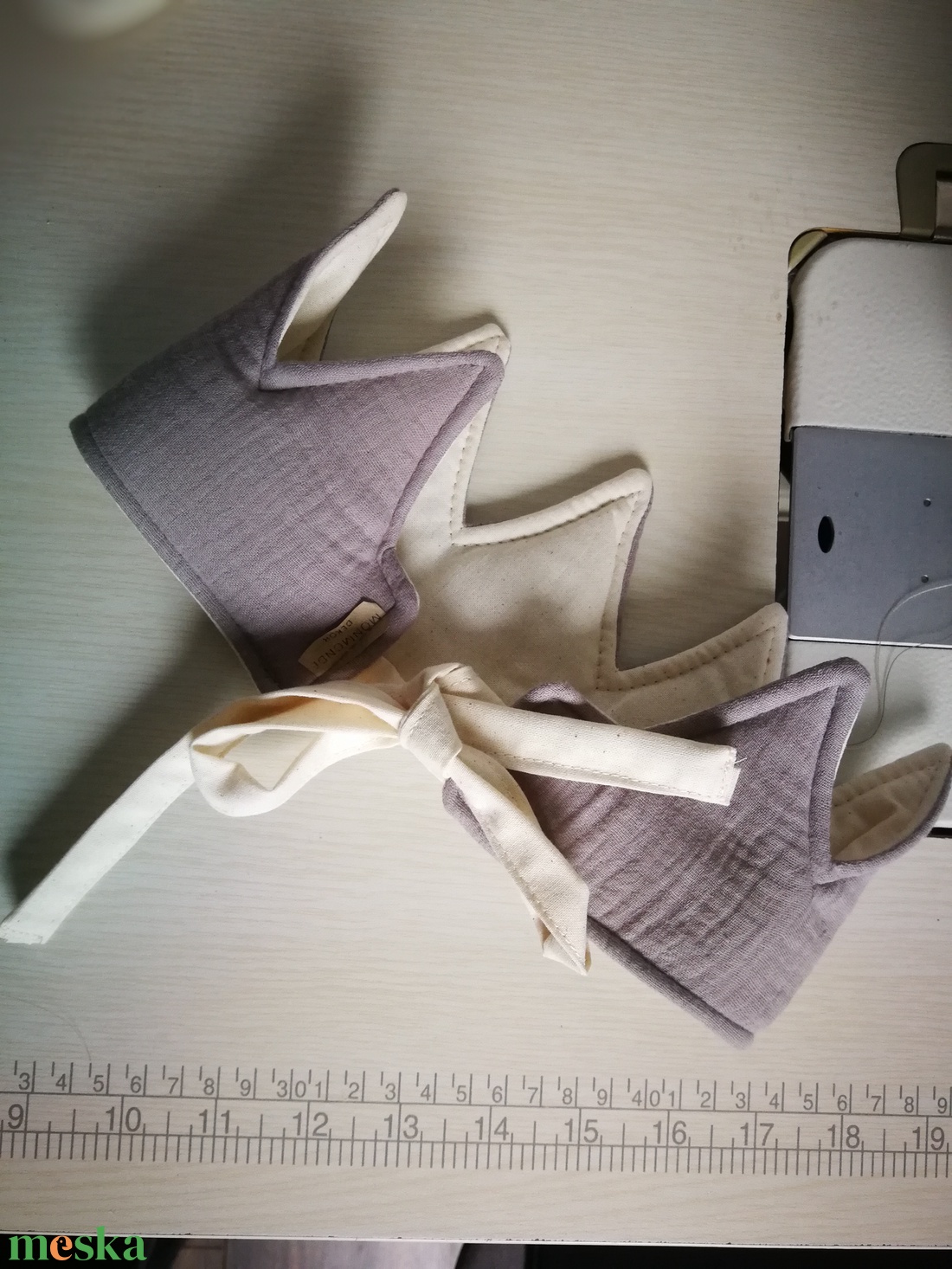 Textil korona, fejdísz LIMITÁLT- világosszürke, duplagéz anyag - játék & sport - szerepjáték - Meska.hu