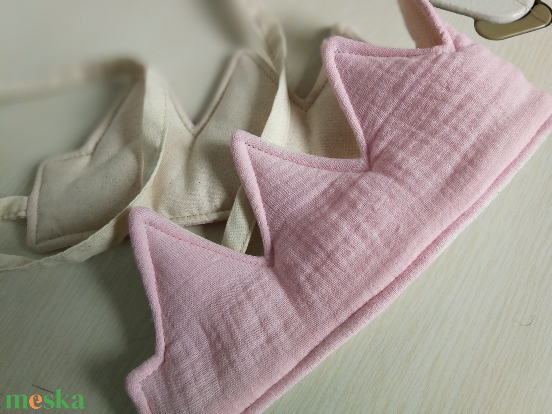 Textil korona, fejdísz LIMITÁLT - rózsaszín, duplagéz anyag - játék & sport - szerepjáték - Meska.hu