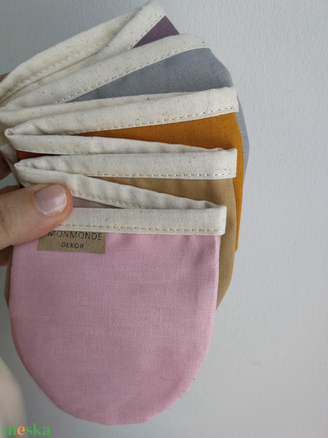 Zászlófüzér, Textil Girland Dekoráció, Babaszoba Dekor, Félkör Zászló - otthon & életmód - dekoráció - fali és függő dekoráció - girland, zászlófűzér - Meska.hu