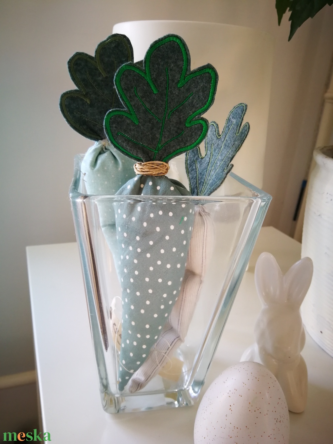 Textil dekorációs szett, Babaszoba kiegészítő, géppel hímzett répa csomag - 3 darabos - ünnepi díszek, dekorációk - húsvéti díszek és dekorációk - húsvéti asztaldíszek - Meska.hu