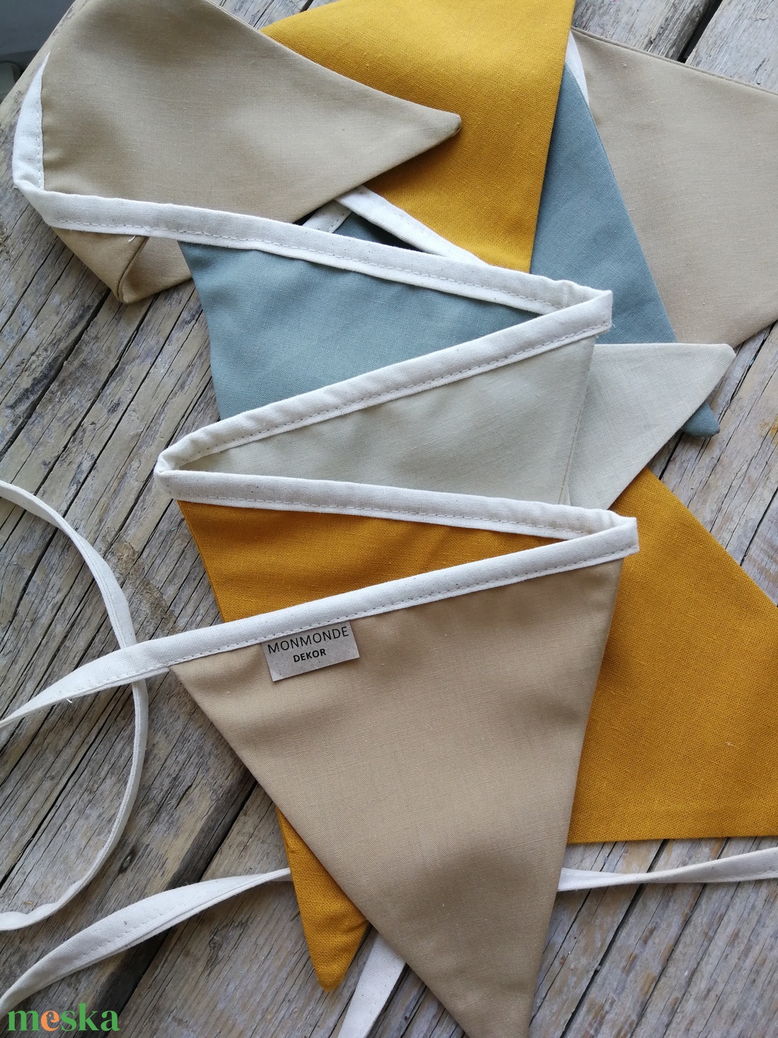 Zászlófüzér, Textil Girland Dekoráció, Babaszoba Dekor - baba - mama - babaszoba dekoráció - babaszoba füzér, girland  - Meska.hu