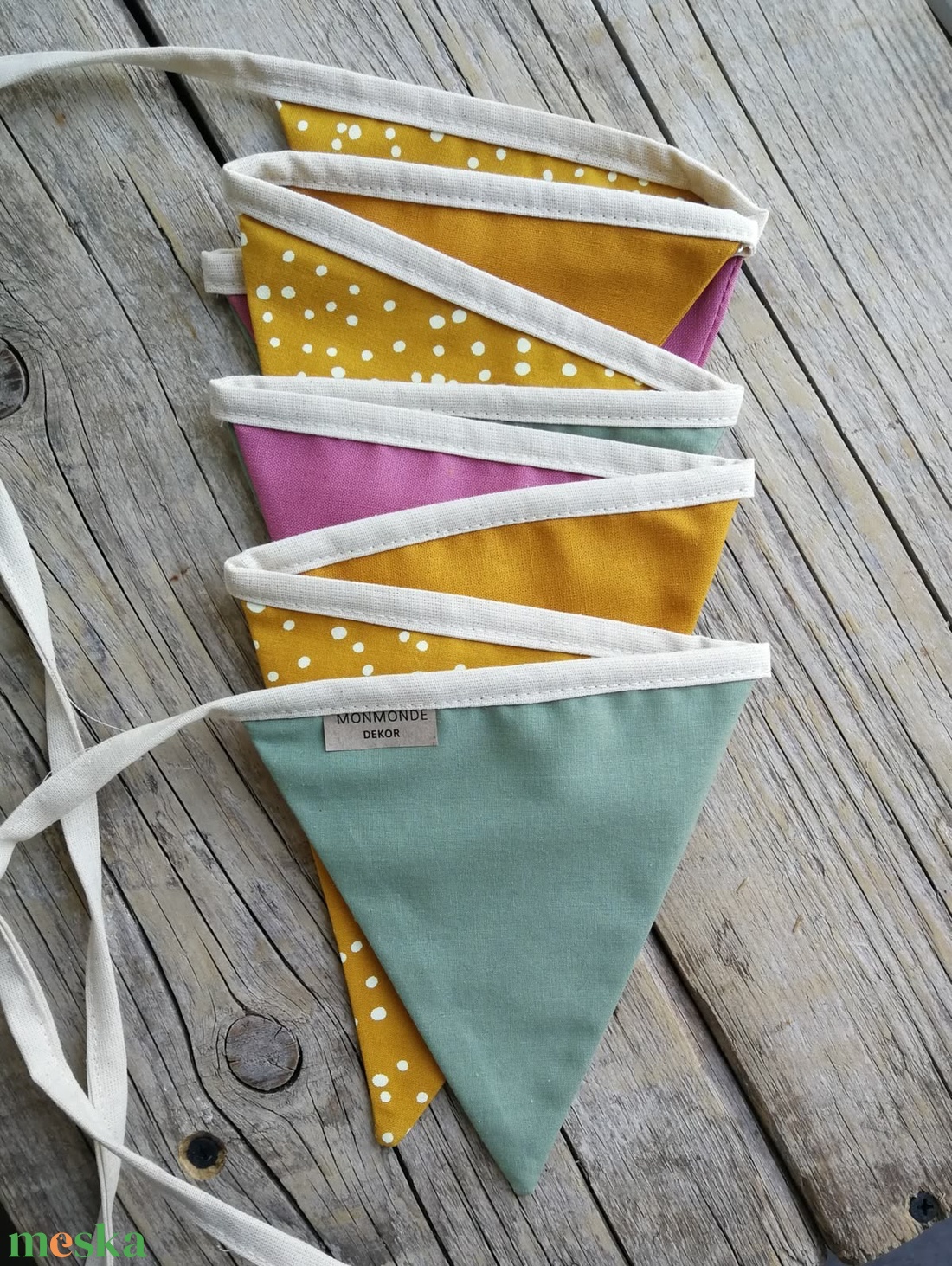 Zászlófüzér, Textil Girland Dekoráció, Babaszoba Dekor -egyedi rendelés - baba - mama - babaszoba dekoráció - babaszoba füzér, girland  - Meska.hu