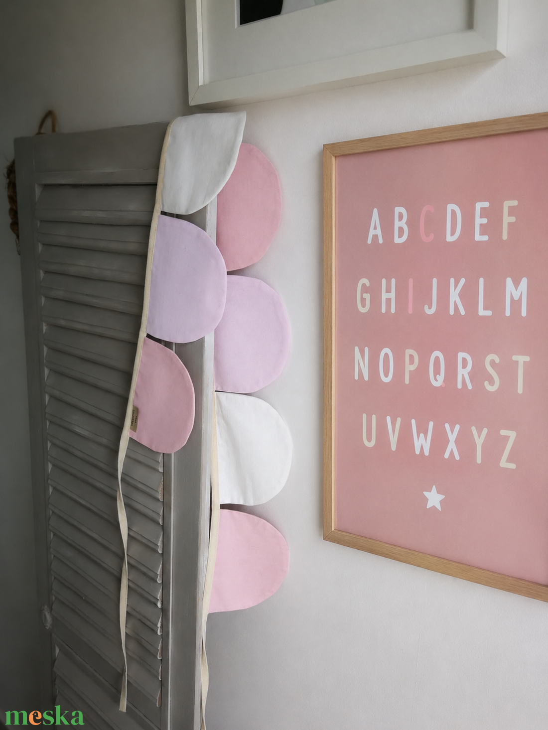 Zászlófüzér, Textil Girland Dekoráció, Babaszoba Dekor, Félkör Zászló - baba - mama - babaszoba dekoráció - babaszoba füzér, girland  - Meska.hu