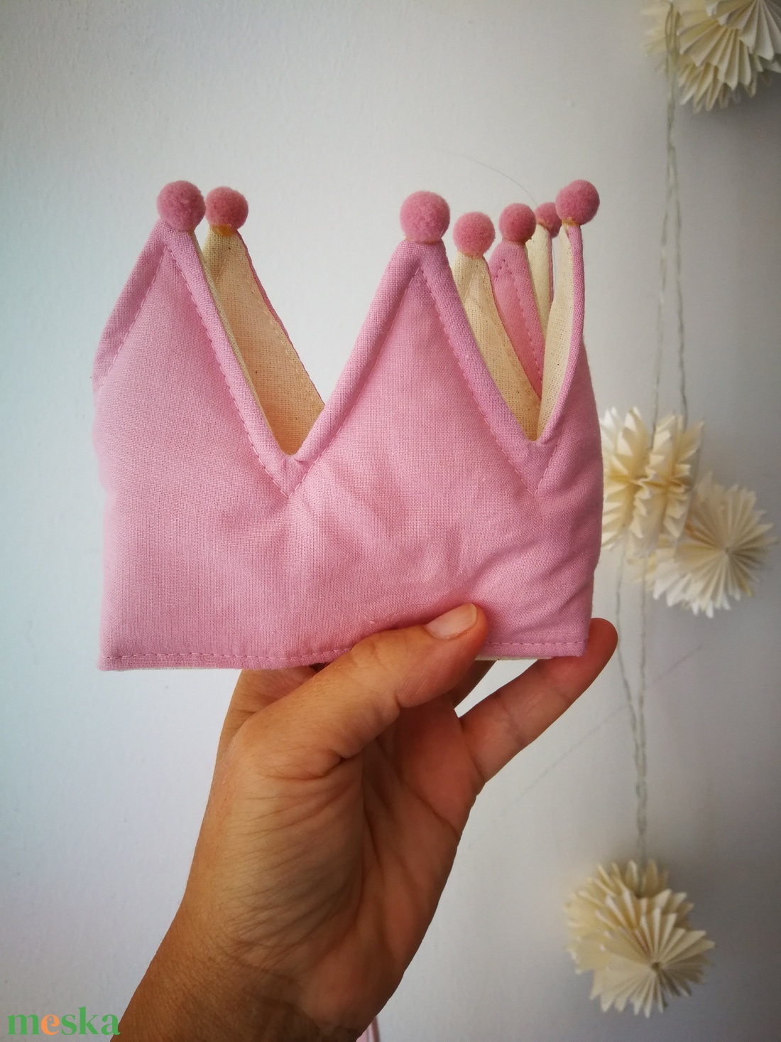 Korona, textil fejdísz - rózsaszín  - játék & sport - szerepjáték - Meska.hu
