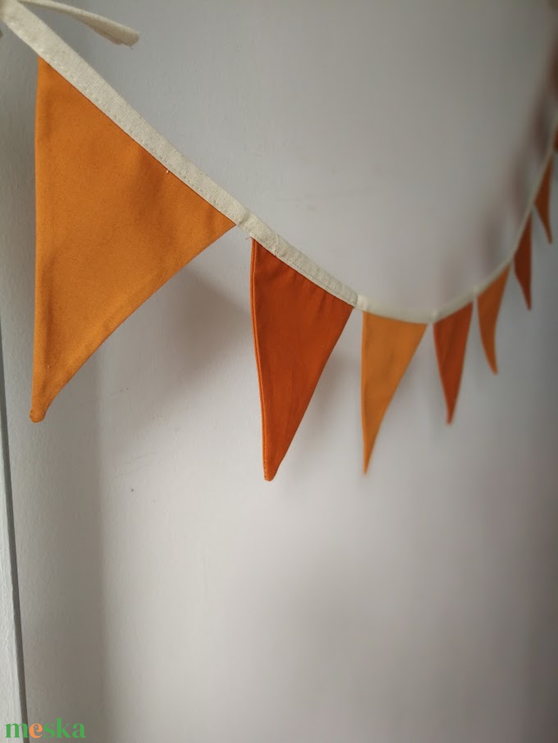Zászlófüzér, Textil Girland Dekoráció, Babaszoba Dekor, Háromszög Zászló - baba - mama - babaszoba dekoráció - babaszoba füzér, girland  - Meska.hu
