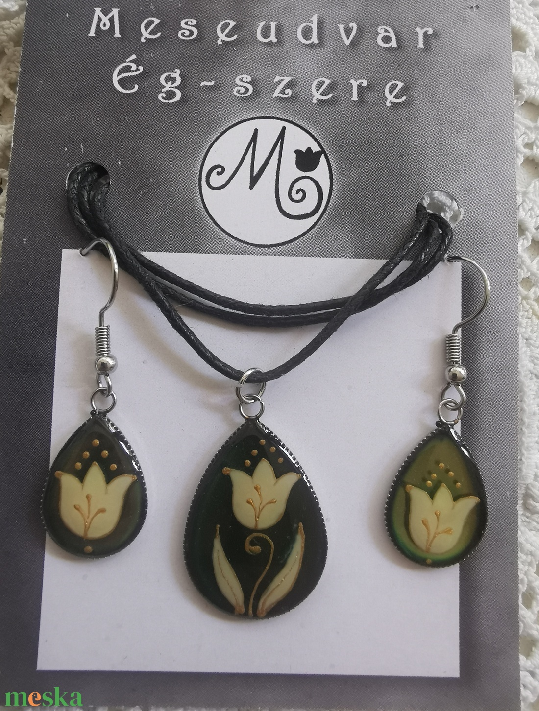 Tulipános medál és fülbevaló - ékszer - ékszerszett - Meska.hu Tulipános medál és fülbevaló - ékszer - ékszerszett - Meska.hu