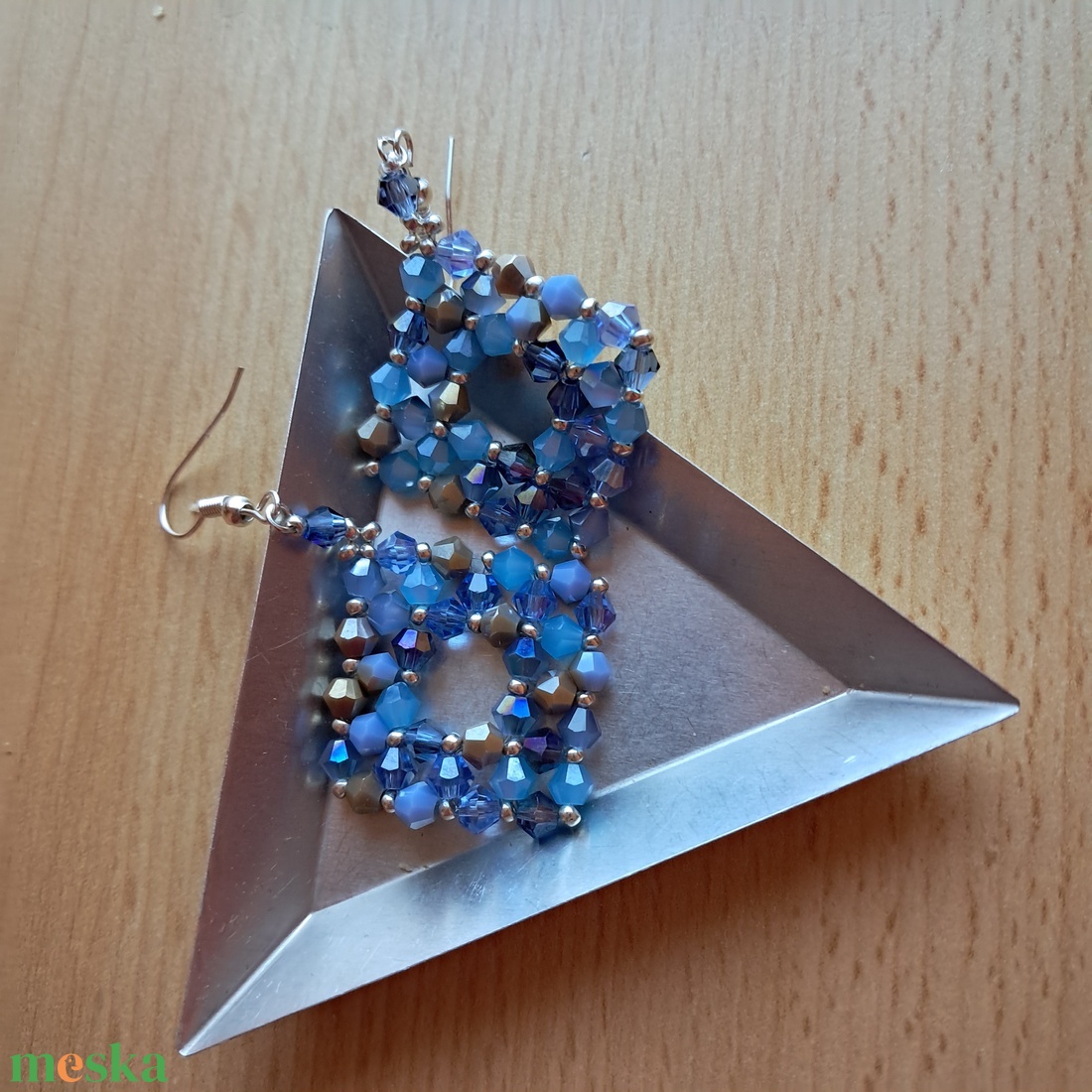 Veronika bicone fülbevaló 2 - ékszer - fülbevaló - lógó fülbevaló - Meska.hu