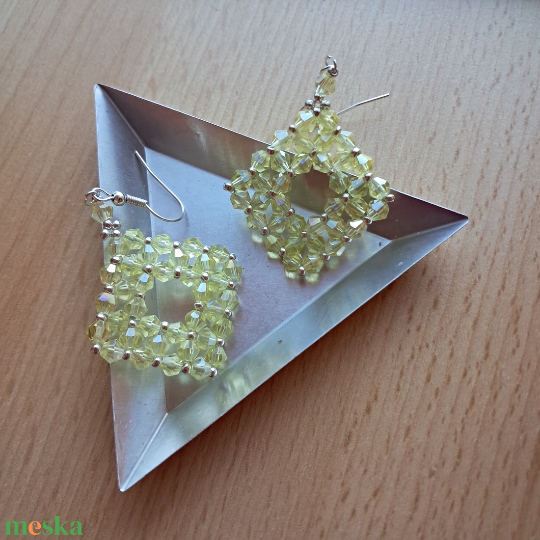 Veronika bicone fülbevaló 3 - ékszer - fülbevaló - lógó fülbevaló - Meska.hu