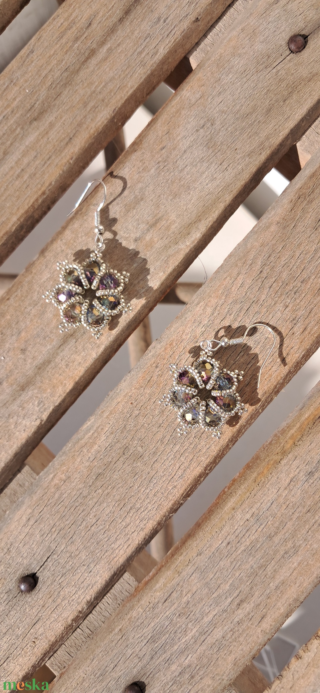 Virág fülbevaló - ékszer - fülbevaló - lógó fülbevaló - Meska.hu