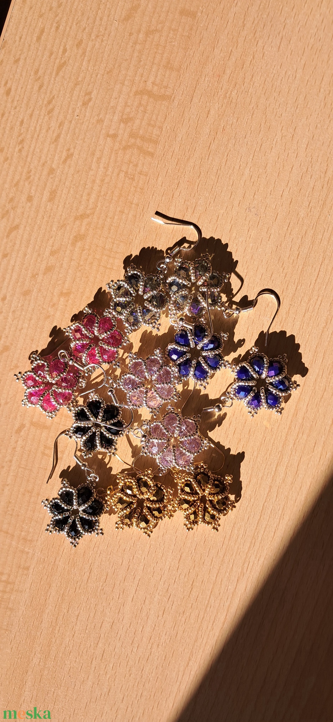 Virág fülbevaló - ékszer - fülbevaló - lógó fülbevaló - Meska.hu