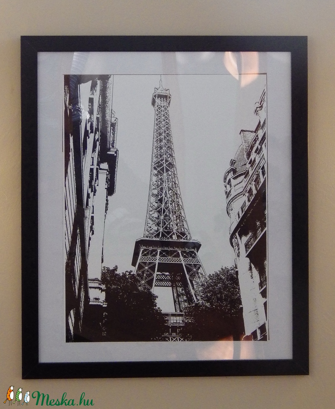 Párizs kép Eiffel toronnyal - 54 X 44 cm - otthon & életmód - dekoráció - kép & falikép - Meska.hu