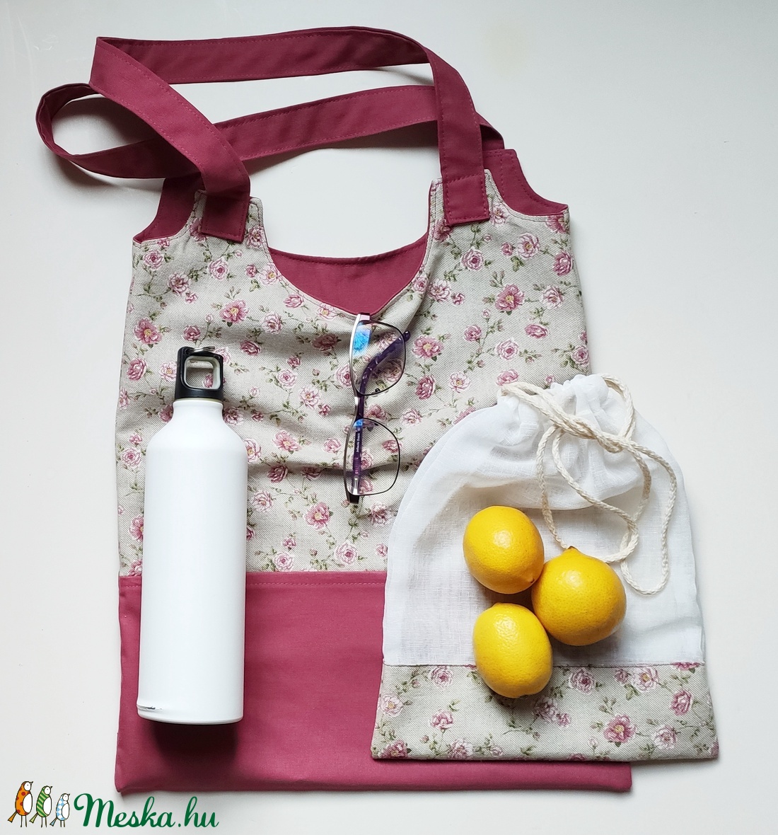 Virágos vászon szatyor és zero waste zsákocska - táska & tok - bevásárlás & shopper táska - shopper, textiltáska, szatyor - Meska.hu Virágos vászon szatyor és zero waste zsákocska - táska & tok - bevásárlás & shopper táska - shopper, textiltáska, szatyor - Meska.hu
