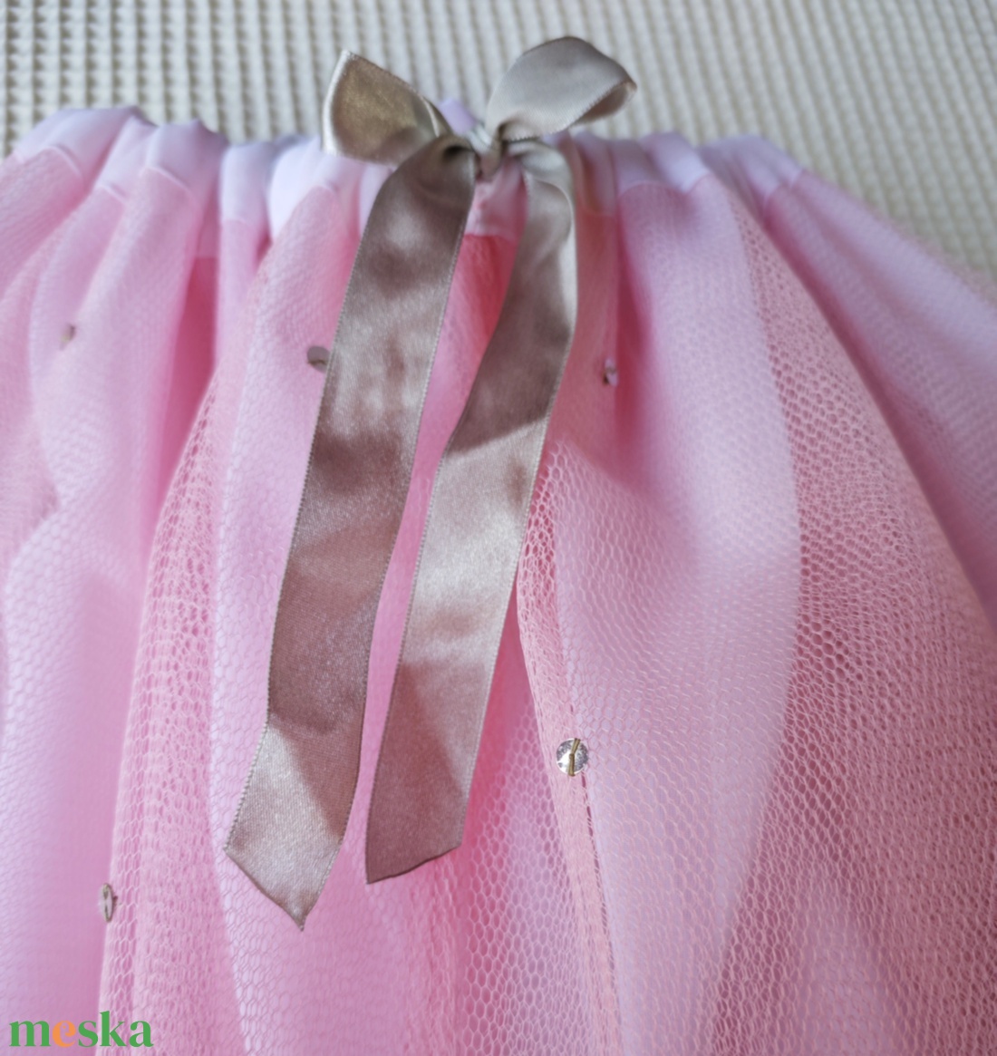 Rózsaszín tüll szoknya kislányoknak - ruha & divat - gyerekruha - szoknya - Meska.hu