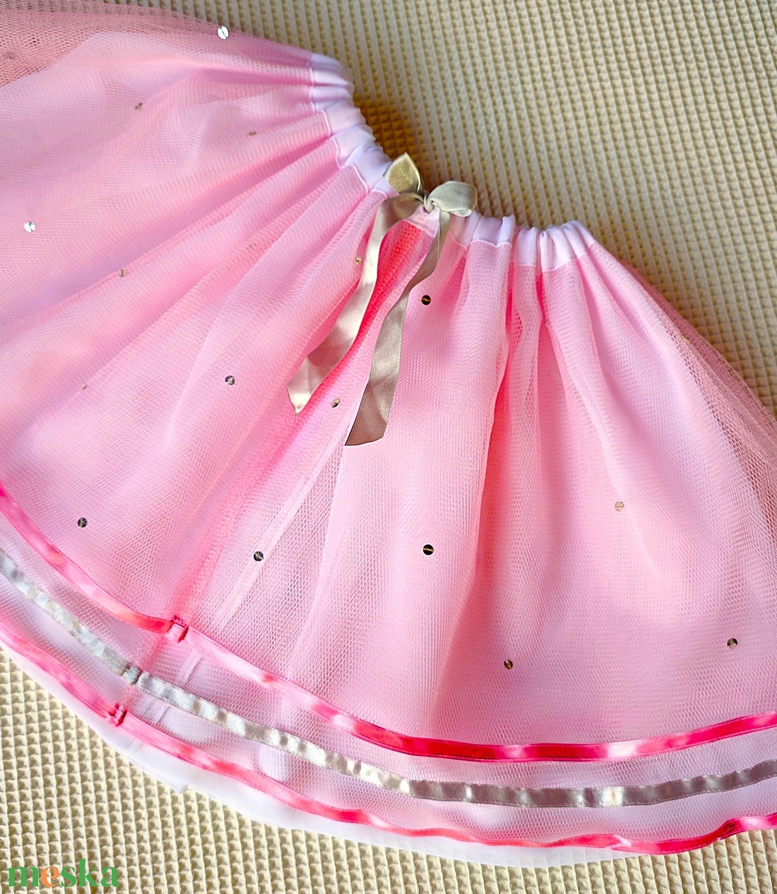 Rózsaszín tüll szoknya kislányoknak - ruha & divat - gyerekruha - szoknya - Meska.hu