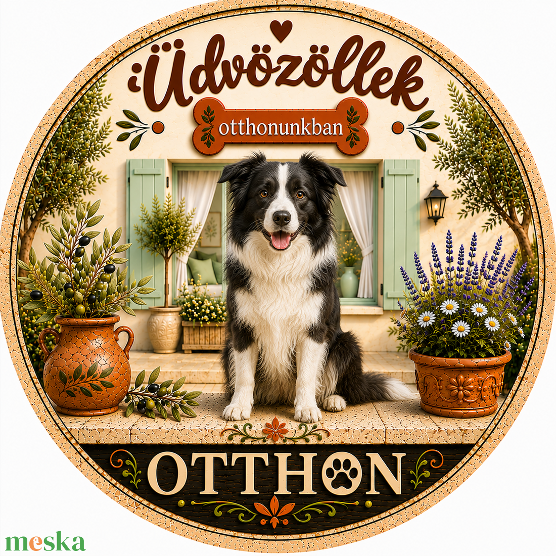 Üdvözlő tábla  - otthon & életmód - dekoráció - ajtó- és ablak dekoráció - ajtótábla - Meska.hu