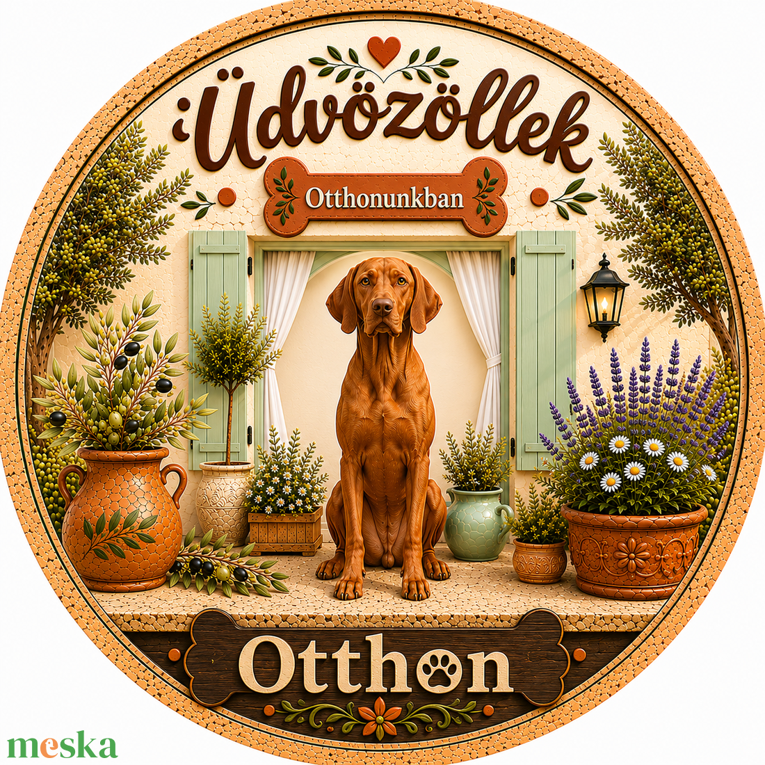 Üdvözlő tábla  - otthon & életmód - dekoráció - ajtó- és ablak dekoráció - ajtótábla - Meska.hu