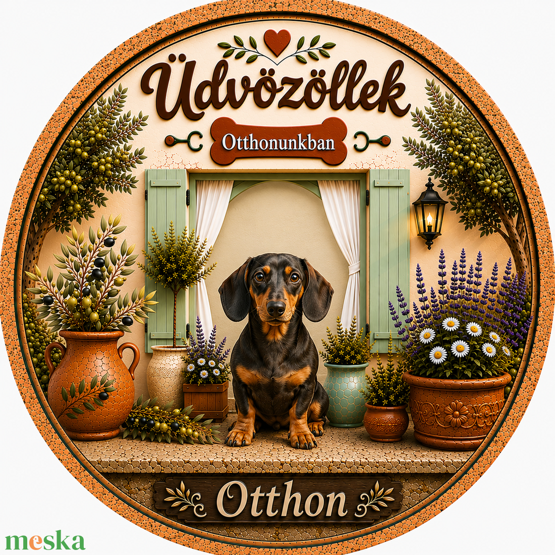 Üdvözlő tábla  - otthon & életmód - dekoráció - ajtó- és ablak dekoráció - ajtótábla - Meska.hu