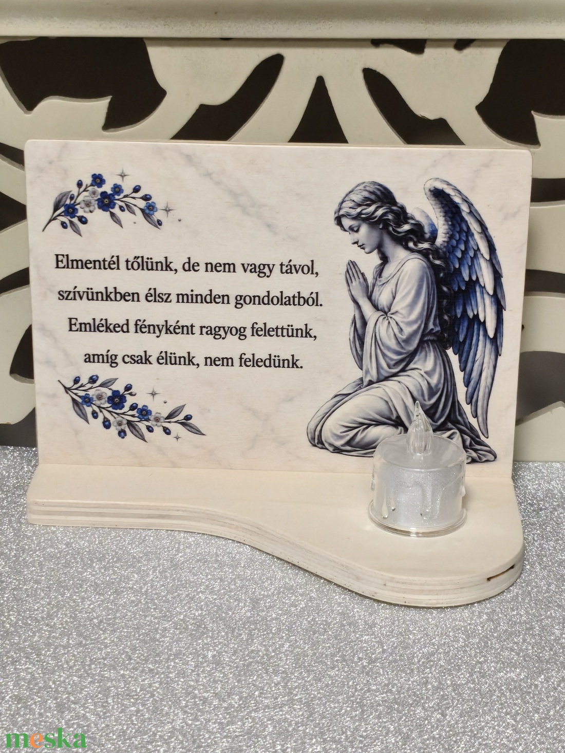 Kegyeleti díszek  LED mécsessel - otthon & életmód - vallás - temetkezési tárgy - sírdísz, kegyeleti dísz - Meska.hu