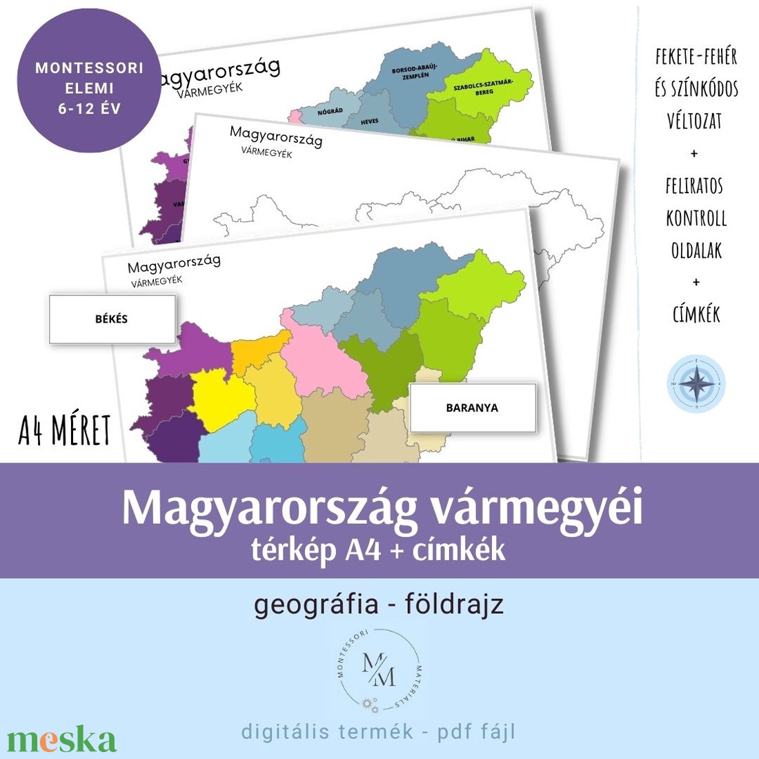 Magyarország vármegyéi térkép - A4 plakátok + térkép címkék a vármegyék neveivel - játék & sport - készségfejlesztő és logikai játék - oktató játékok - Meska.hu Magyarország vármegyéi térkép - A4 plakátok + térkép címkék a vármegyék neveivel - játék & sport - készségfejlesztő és logikai játék - oktató játékok - Meska.hu
