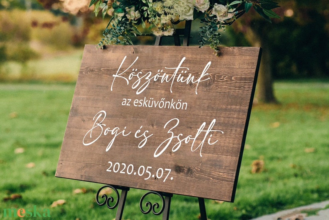 Esküvői köszöntő tábla DIY - matrica - esküvő - dekoráció - tábla & jelzés - Meska.hu